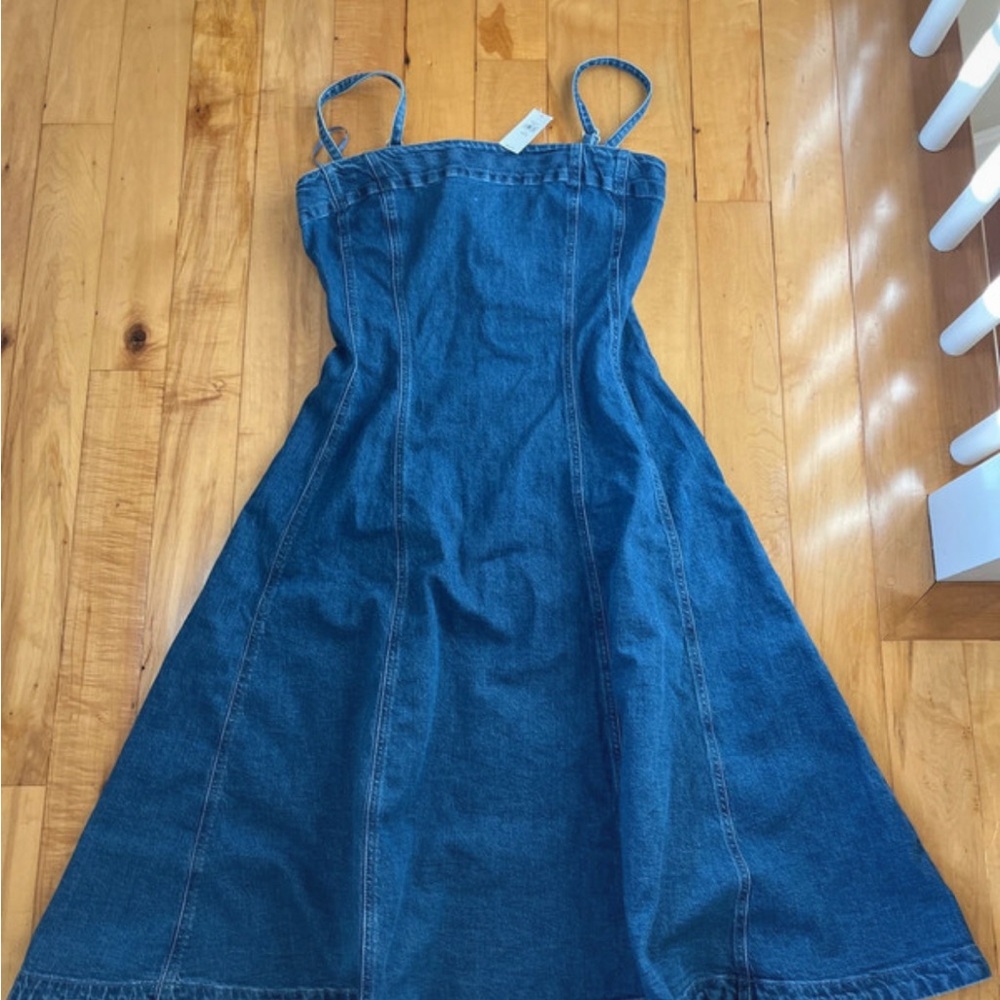 GAP Medium Wash Denim Midi Dress